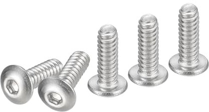 DTGN #4-40x5/16 Vis à Tête Cylindrique à Six Pans Creux 100 Pièces Convient pour les Machines Acier Inoxydable 304 18/8 Fixations UNC à Filetage Complet à Entraînement Hexagonal