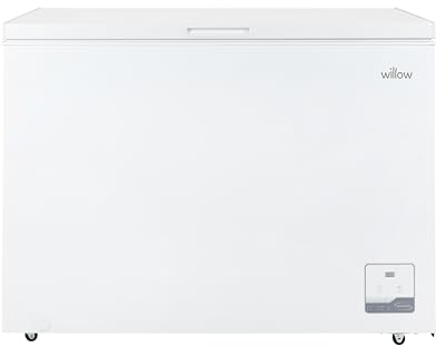 Willow W300CFW 292L Freestanding Chest Freezer with Removable Storage Basket, Electronic Thermostat, 4* Freezer Rating, Low Noise, 2 Years Warranty - White