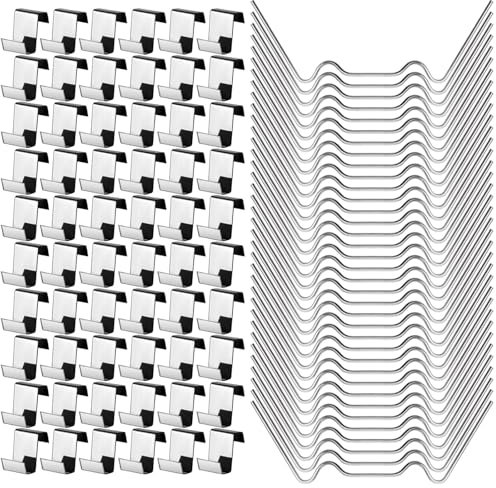 ARTGUTS 120 Stück Gewächshaus Klammern, W Drahtklammern + Z Überlappung Clips Set, Gewächshausklammern aus Edelstahl, Sturmfest Gewächshaus zubehör, für Hohlkammerplatten, Gewächshaus Platten