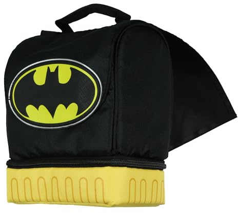 DC Comics Batman Lunch Box Dual Compartment Insulated 3D Cape Food Bag 10