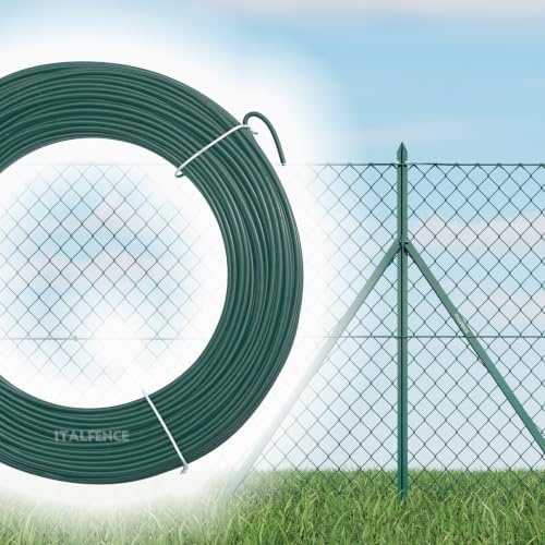 Alambre de hierro plastificado verde para cercados, 100 metros [Ø2,30mm]