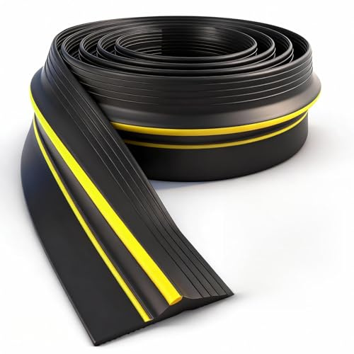 Seruno X Joint Porte de Garage 3M,Joint d’étanchéité en Caoutchouc, Bande de sol pour seuil de garage universelle, pour des Garages Propres et Secs, 100mm(W)*25mm(H)*3m(L)
