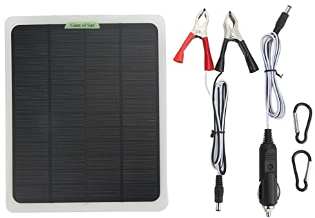 Solar-Ladegerät, 12 V Tragbares Solarpanel-Ladegerät-Kit 20 W Monokristalliner Dual-USB-Ausgang Batterie-Warter für Wohnmobil, Auto, Boot