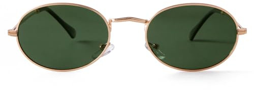 Laurinny Occhiali da sole Donna Uomo Retrò Ovale Metallo Vintage Classici Occhiali da sole Unisex