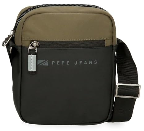 Pepe Jeans Jarvis Bandolera Mediana Verde 17x22x6 cms Piel Sintética y Poliéster L by Joumma Bags