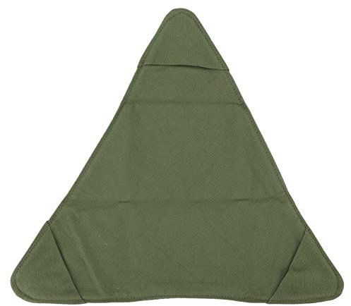 HWGING Dreibein-Hocker, Tragbar, Faltbar, Dreieck-Hocker, Handgefertigt, Kratzfestes Segeltuch, Camping-Hocker, Stoff Zum Angeln (Bräunen) (Grün)