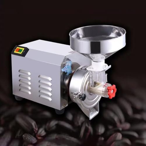 KK-GGL 2200W Electric Peanut Butter Grain Mill Grinder, Automatic Wet Sauce Smash Machine, Multifunctional 2800RPM Sesame Nuts Pulverizer, Powerful High Speed Wet Peanut Butter Grinding Machine