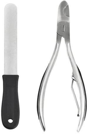 Amexo Krallenschere für Hunde mit Nagelfeile, Profi Krallenpflege for Haustiere, Scharfe Klingen Krallenschneider, Hundenagelschere für Große Hunde/Dicke Zehennägel/Alte Katzen