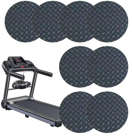 Tapis de course pour sol - roulement de marche non slip 8x | Anti-vibration, rembourrage à double face d'entraînement, tapis d'équipement de fitness rond pour rondelle intérieure
