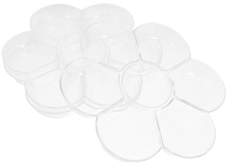 3 St Transparent Palett Mini Akvarellpalett Akvarellfärgspalett Ritpall Akvarellpigmentplatta Målningsplatta Pigmentbricka Genomskinliga Plattor Färgpall Färgbricka