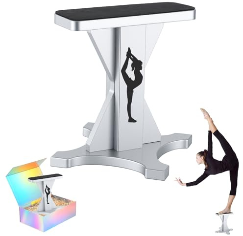 Cheerleading Balance Trainer 12.4 x 13.4 Inch Wooden Flyer Cheer Stand Cheerleading for Flexibility Core Strength Balance Stunt Training Equipment and Stability Improvement Gift Box Set Configuration