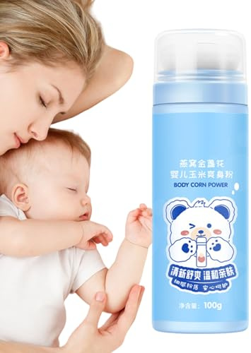 Kids Powder Powder Talc - - 100g, Care del corpo in polvere talco anti Itch, polvere senza talco con formula delicata per bambino, bambino, cura quotidiana dei bambini, pelle sensibile