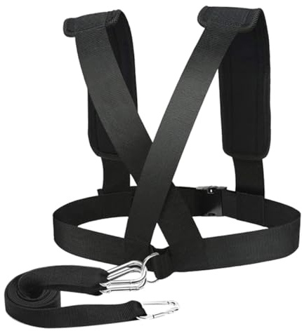 ELAYARD Cinturón Soporte Entrenamiento Resistencia para Correr con Banda Resistente Soporte de Peso Anilla D y Doble Gancho para Gimnasio y Entrenamiento Profesional