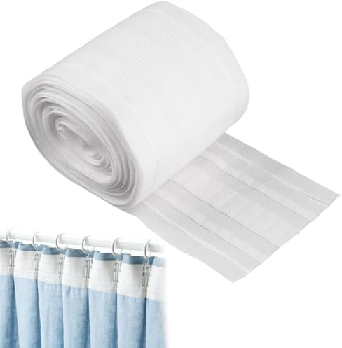Universal Cinta Para Cortinas Blancas, 5 M X 8,5 Cm Cinta De Cortina Fruncida Para Planchar, Cintas Fruncidora Para Coser, De Poliéster, Cintas De Cortinas Para Coser
