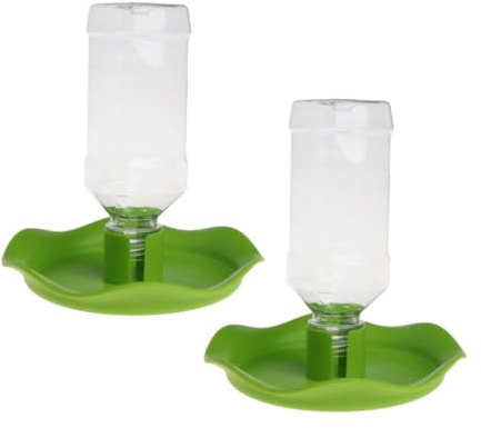 Artibetter Ciotola per Acqua per Lucertole e Ragni Superficie Liscia ad Alta Densità 2 Pezzi in Plastica Verde Design Unico per Rettili per Casa o Negozio di Animali