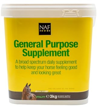 NAF General Purpose Supplement 3kg – Everyday Nutritional Support for Horses – With Vitamins, Minerals & Trace Elements – Promotes Health, Condition & Vitality