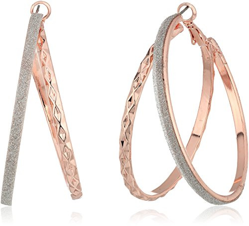 GUESS Uppdatera glitterpapper ring örhängen, En storlek, Papper, Ingen sten