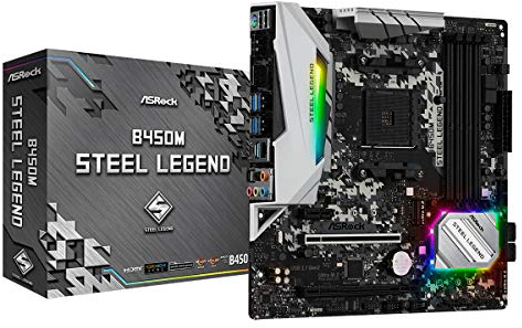 ASROCK B450M STEEL LEGEND, AM4, MATX, 4 DDR4, HDMI, DP, SPDIF
