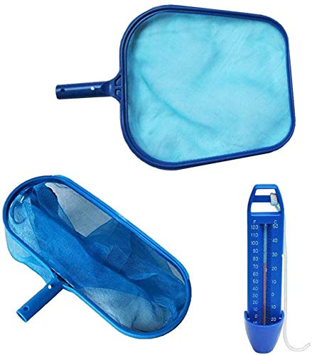 well2wellness pooltillbehör, set med 1 x poolhåv, 1 x poolhåv och 1 x pooltermometer