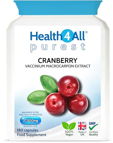 Cranberry 37,500mg, 180 Capsules 2 Months Supply, High Strength Extract