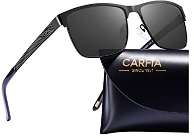 Schicke Herren Sonnenbrille Polarisiert UV400 Fahrenbrillen mit Metallrahmen Cat.3