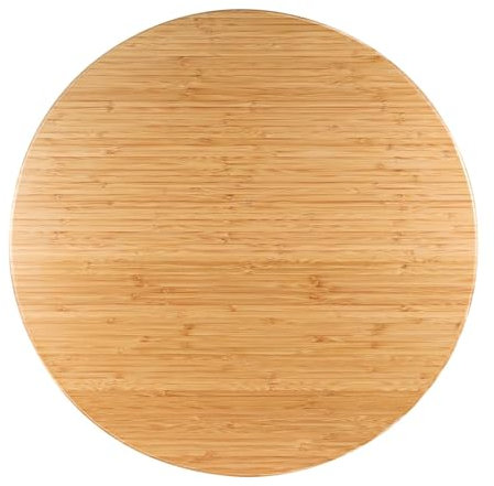 (26 Inch) Bamboo Large Lazy Susan for Dining Table Top with Heavy Duty Metal Rotating Hardware