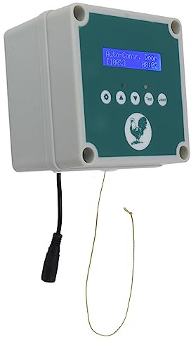 Kit Motore Porta Pollaio Elettrico Controller Automatico Porta Pollaio ABS Timer Programmabile 100-240 V per la Casa (Spina europea)