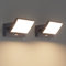 Klighten 2 Stück 24W Außenwandleuchte Außenlampe mit Bewegungsmelder IP65 Wandleuchte Außen Innen Wandlampe mit Schwenkbar LED Panel, Aussenleuchte für Terrasse Eingang, Anthrazit, Warmweiß 3000K