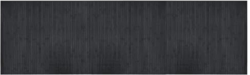 vidaXL Tapis rectangulaire Gris 60x200 cm Bambou, Tapis de Salon, Tapis rectangulaire, Tapis Moderne, Tapis de Chambre à Coucher, Tapis en Bambou