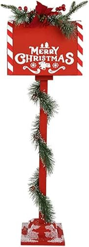LXTIN Mailbox Classic Creative Christmas Postbox Floor-Standing Post-Mount Mailboxes for Family Room Post-Mount Mailboxes Decoration Home Decoration (Color : B)