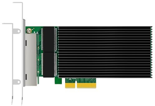 GLOTRENDS ST7419 4-Port 2.5Gb RJ45 Ethernet Netzwerkkarte mit Intel 1226 Controller, PCIE 3.0 X4 Schnittstelle, Unterstützt Windows 11/10/Windows Server/Linux/ESX/VMware ESXi(Unterstützt nicht Mac OS)
