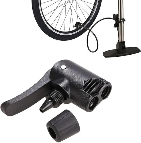 Black Pump Adapter Valve, 3 in 1 Replacement Dual Head Air Pump Adapter Valve Bicycle Bike Cycle Tyre Tube Pump Adapter Bike Pump Accessories