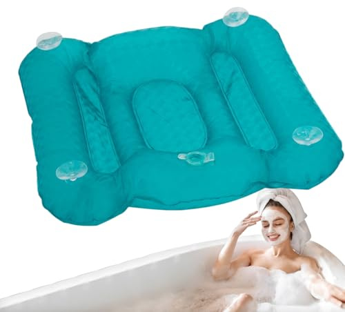 demaxiyad Cuscino da bagno | Cuscino per massaggio al collo per spa | Accessori da bagno antiscivolo, tappetino per il corpo della vasca da bagno ad immersione profonda, per adulti e donne, casa e