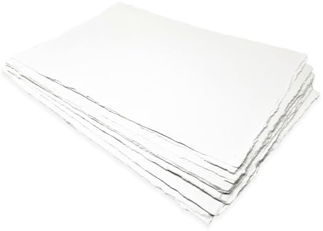 Artway Indigo - Papier Chiffon de Coton A3-100% Coton/Fabriqué à la Main - 250gsm Texture Lisse - A3 (20 Feuilles)