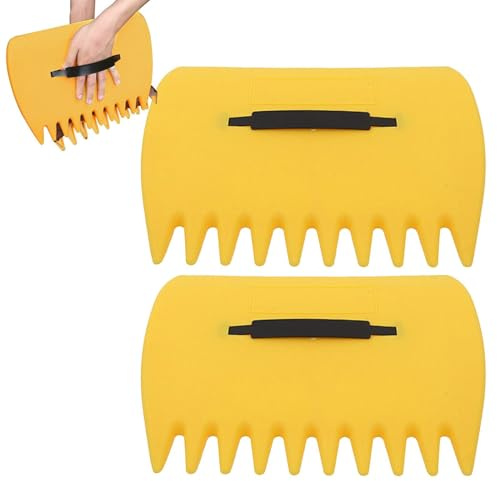 Rastrello a mano - Raccoglitore di grande capacità per foglie ed tagliata | Design ergonomico in polipropilene, facile da usare e da pulire | Per attività di giardinaggio all'aperto