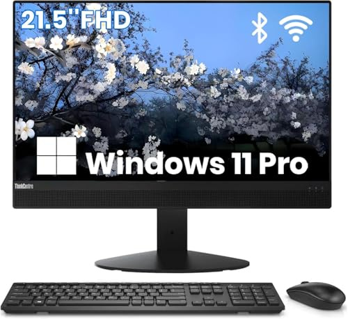 Lenovo ThinkCentre M820z All-in-One Computer, Intel Core i5-8400t, 8 GB di RAM, 256 GB di SSD, Tastiera QWERTY US, Win11 Pro (Rinnovato)