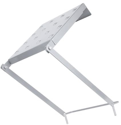 Plataforma de almacenamiento de herramientas para escaleras, estante de acero extensible de pie seguro con agarre antideslizante soporta plataforma de trabajo de escalera de 400 libras
