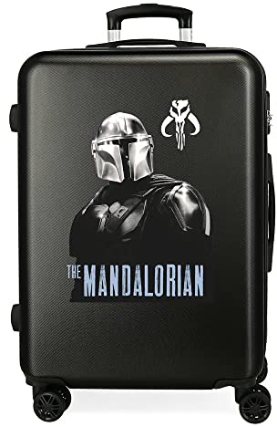 Star Wars The Mandalorian Koffer, mittelgroß, 48 x 68 x 26 cm, Schwarz, 48x68x26 cms, Mittelgroßer Koffer