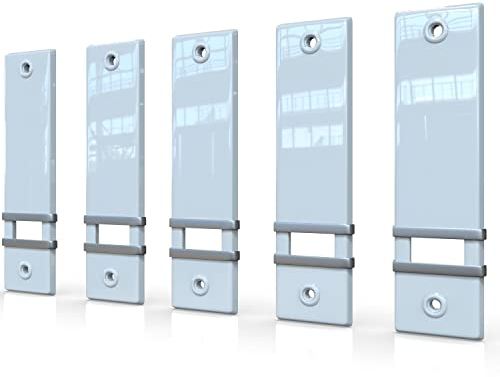 markiso® Rolladengurt Abdeckung [5 Stück] – Lochabstand 185 mm | Gurtwickler Abdeckung aus Kunststoff | Einfache Montage ohne Gurtausbau |Gurtwicklerblende für Maxigurte | Farbe Weiß