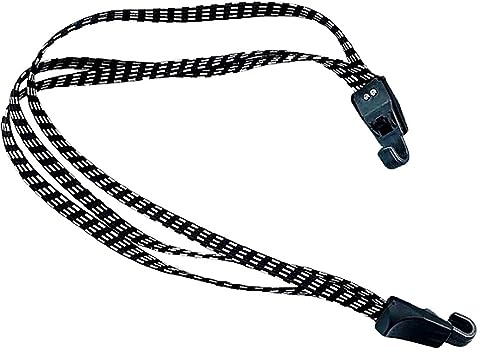 65cm Fahrrad Gepäckspanner | Spanngurt Gepäckträger | Fahrradträger Spanngummi | Gepäckgummi mit Haken | Gepäckspanner [schwarz-weß] | Expander | Spannseil Fahrradgurt zur Ladungssicherung