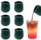 BEELUKY 6 PCS 50ml Green Small Milk Jugs Ceramic Milk Jugs Mini Creamer Jugs Porcelain Milk Jug Without Handle Milk Creamer Pitcher Gravy Jug Small Sauce Jug for Milk Coffee Sauce