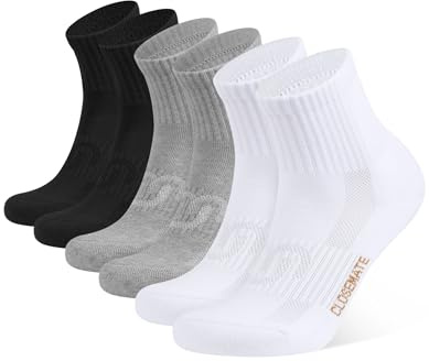 CLOSEMATE Calcetines Tobilleros Hombre Mujer Deporte Quarter 3 Pares