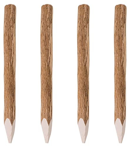 vidaXL SAFERS-HÜLLE-6207 4 Pali nocciolo, 90 cm, Colore Legno Naturale