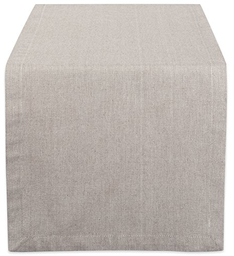 DII CAMZ38733 Stone Solid Chambray, Table Runner 14x72, Chambray Stone