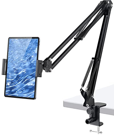 SHAWE Tablet Halterung Ständer für Bett 360°Drehbarer Tablet Halter - Flexibler Verstellbarer Lang Arm Handyhalterung für alle 4,7-12,9 Zoll iPad/Tablets/iPhone/Galaxy Tabs/Handy/Switch usw
