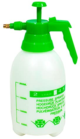 Acan Tradineur - Botella pulverizar, sulfatar. Bomba de presión/vaporización con pulverizador, Boquilla de latón Ajustable, jardinería, riego de Flores y Plantas, Limpieza (2 litros)