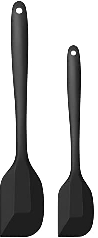 lohey Silicone Spatula, 2PCS Silicone Kitchen Utensils, Heat Resistant Rubber Spatula Set, Heat Resistant Small Silicone Spatulas for Cooking, Baking and Mixing