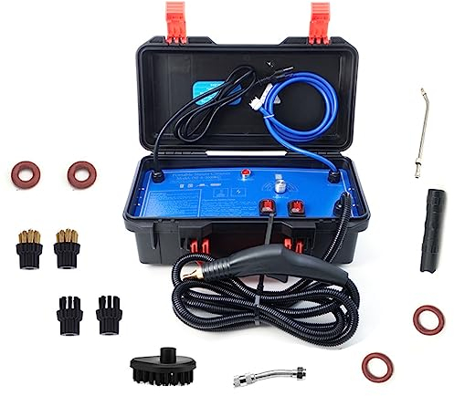 Limpiador a Vapor de Alta Temperatura Limpiador a Vapor Presurizado Máquina Limpiadora de Alfombras Limpiador a Vapor Portátil para Limpieza Profunda de Suelos, Coche, Baño, Ventanas y Más,220V-3000W