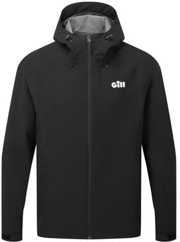 Gill Voyager Rain Jacket - Lightweight, Breathable, Windproof & Waterproof (Black, L)