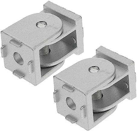 Healeved 4pcs Aluminum Pivot Hinge Zinc Alloy Pivot Joint Connector Joint for Aluminum Profile
